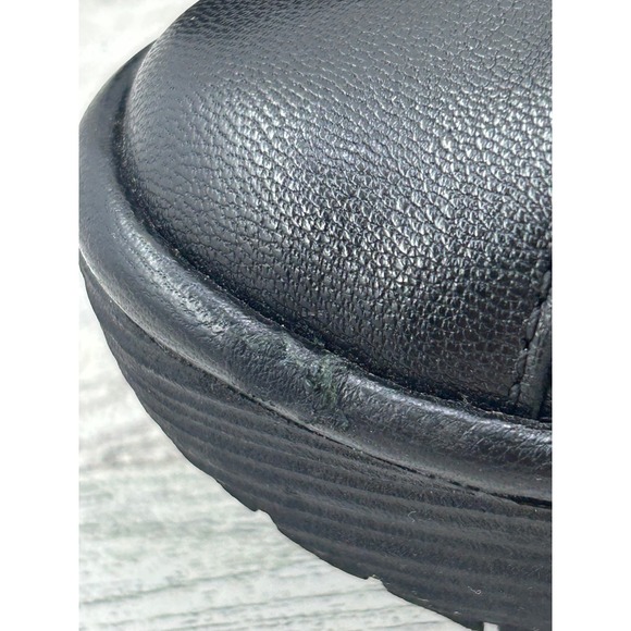 FLY LONDON Black Leather Perforated Wedge Ballet Flats Women Size 37 P500798000 - Picture 7 of 11